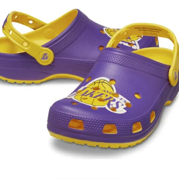 (New) Crocs NBA LA Lakers Clogs (M8/W10) (M12)